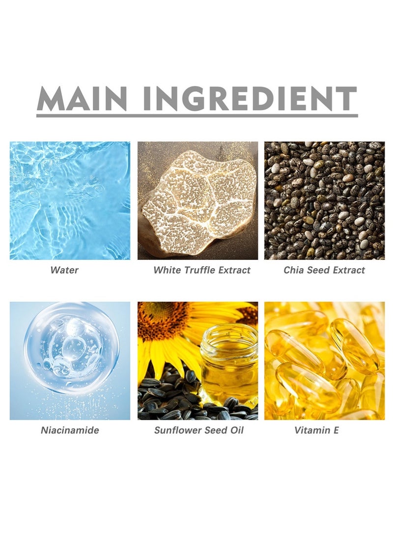 EELHOE White Truffle Spray Serum 100ml – Hydrating Face Mist with Niacinamide & Chia Seed – Brightening Skin Toner to Inhibit Melanin & Fade Dark Spots – Moisturizing Facial Radiance Booster for Dull & Dry Skin – Portable Essence Spray - Image 2