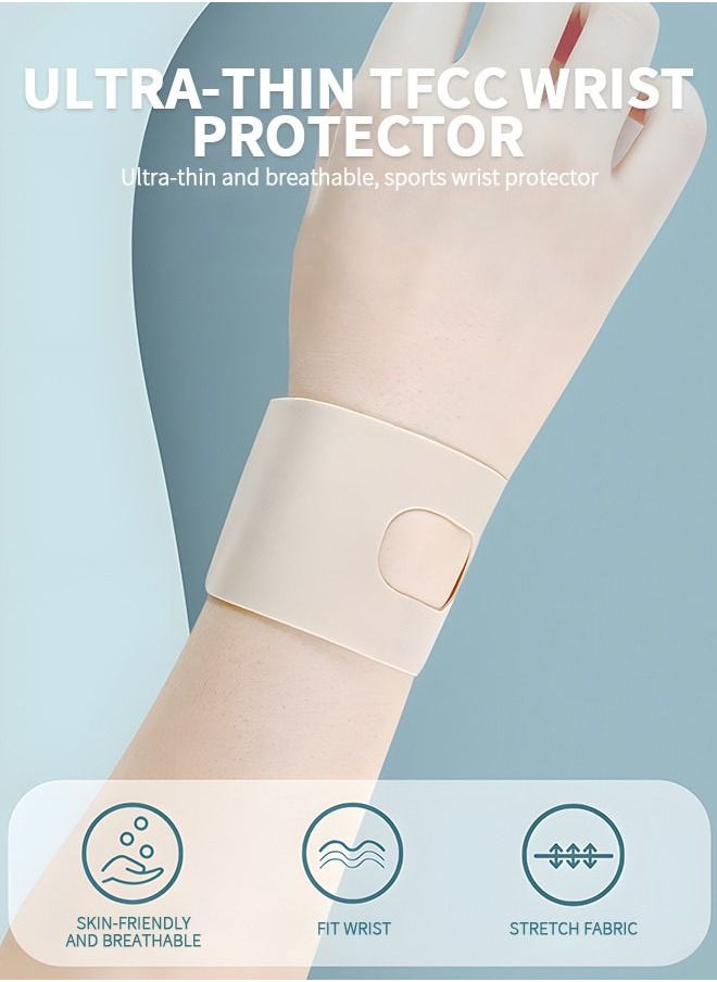 GROIC 2 Pcs Wrist Brace for TFCC Tears, Adjustable Support Ultra Thin Compression Wrist Wraps, Ergonomic Hand Wrist Wraps Compression Strap for Working Out Sport Weightlifting  - Image 2