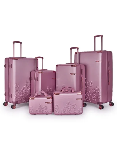 LIMRA A travel bag set consisting of 6 luggage bags Rosegold color, size 32"/28"/24"/20"/15"/12 inches