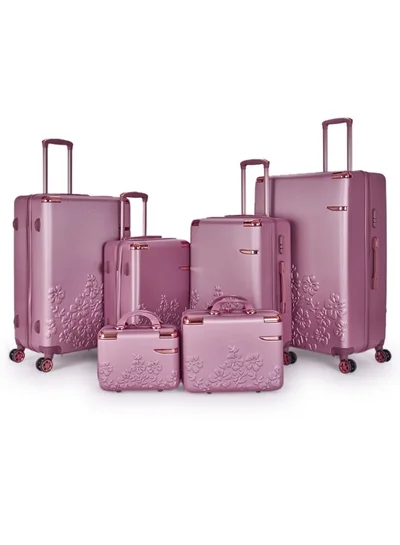 LIMRA A travel bag set consisting of 6 luggage bags Rosegold color, size 32"/28"/24"/20"/15"/12 inches
