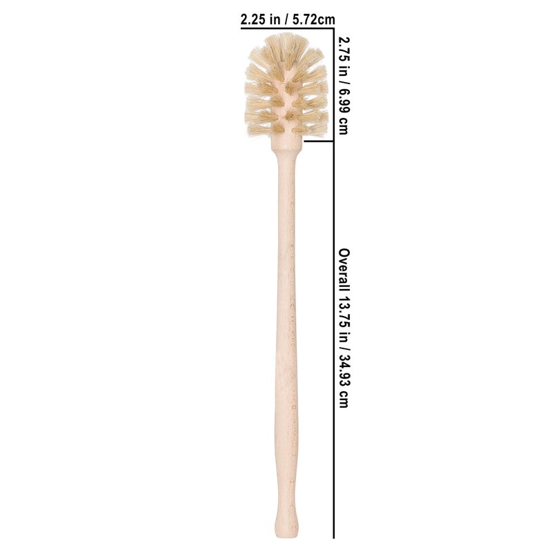 REDECKER Extra Long Bottle Brush Cleaner - Horsehair and Beechwood Handle for Vases, Pitchers, Mugs, and Baby Bottles, 16-1/2 Inch, Dense Natural Bristles - Long Handle Horse Hair Brushes - Image 3