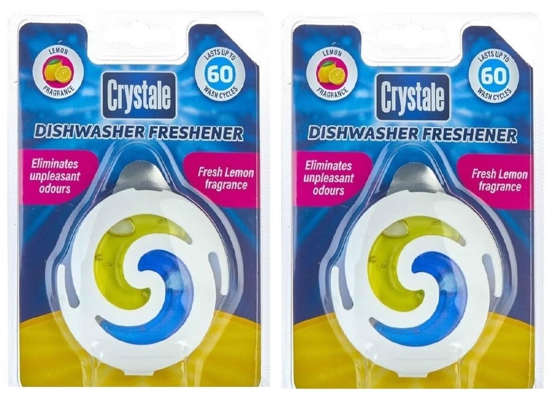 Crystale Dishwasher Freshener Lemon (2x6ml) - Pack of 2 - Image 4