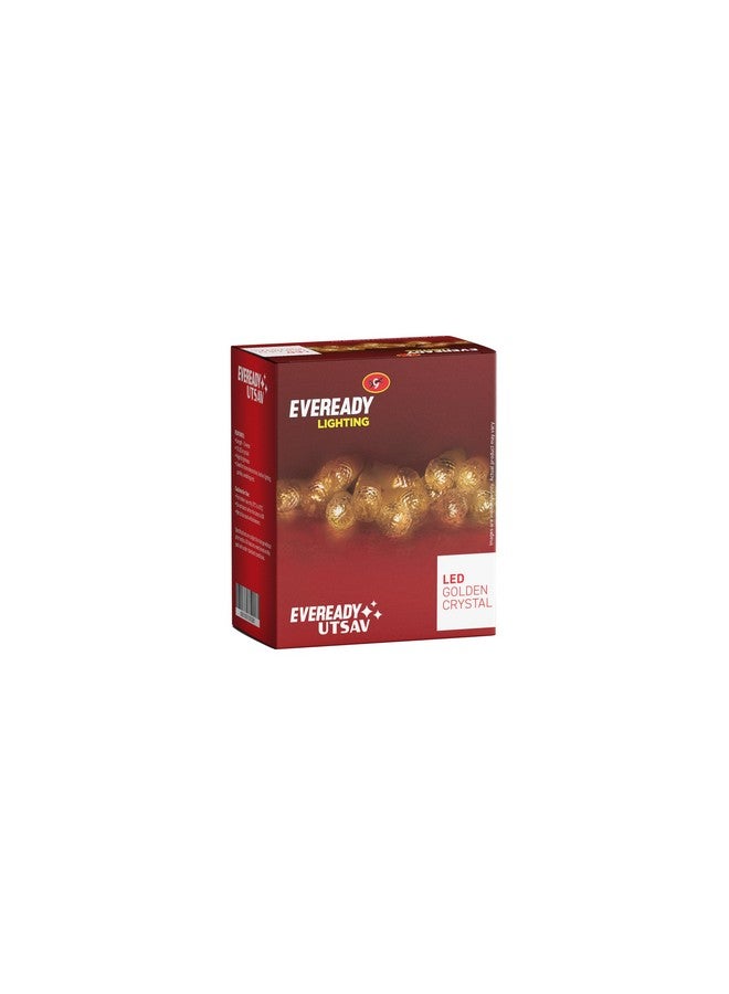 Eveready EVEREADY Crystal String | Decorative and Festive Lighting | 15 LEDs | Available in 3M | BIS Approved | Made in India | Warm White