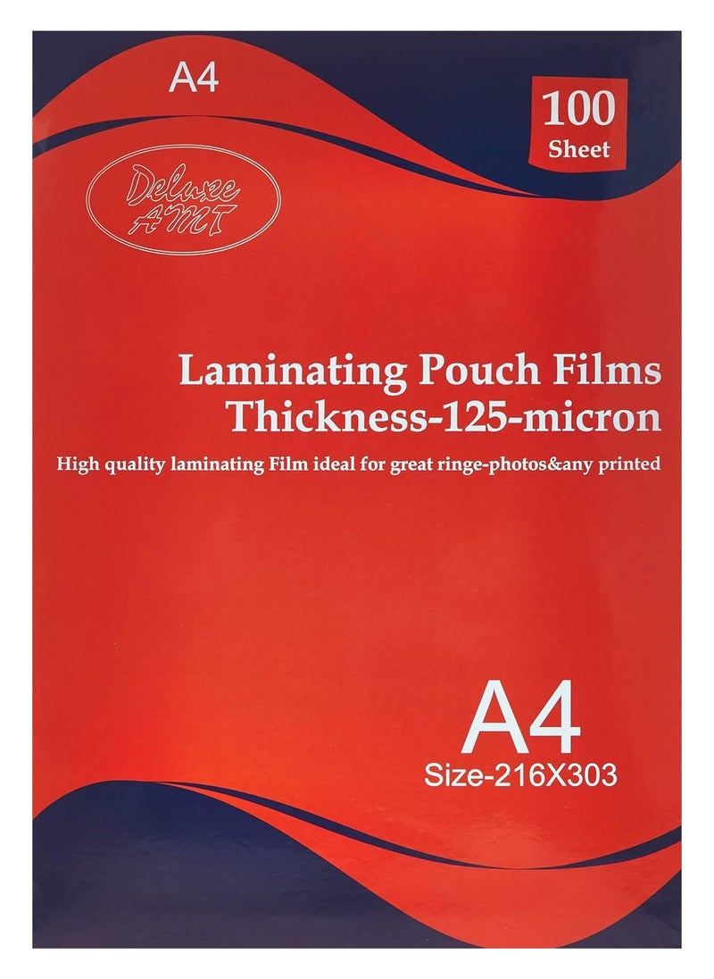 Deluxe Amt Deluxe AMT A4 Lamination Pouch Film 125 Mic  - Image 1