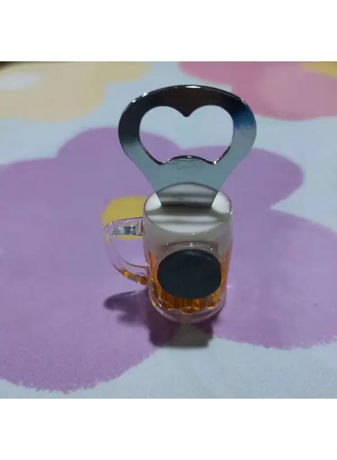 Magnetic Bottle Opener 1pc Heart Shaped Durable Plastic Home Decor Party Accessory Gift For Beer Lovers - Image 1