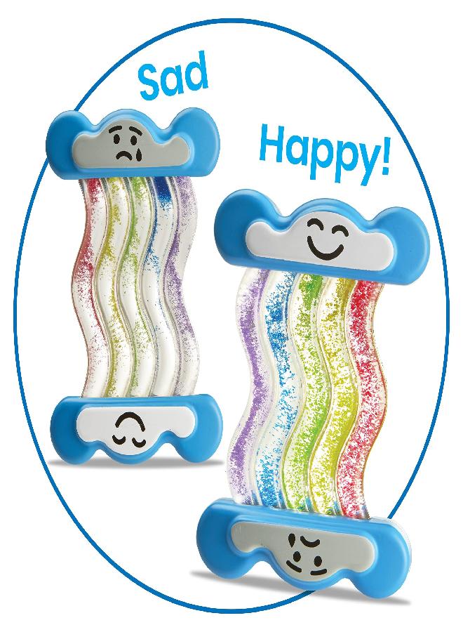 Hand2mind My Feelings Rainbow Fidget Tube, Mindfulness for Kids, Stress Toys, Sensory Play Therapy, Calm Down Classroom, Calming Corner Items, Social Emotional Learning Activities - Image 1