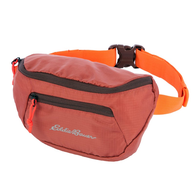 Eddie Bauer Stowaway Packable Waistpack Sling Fanny Pack Travel Foldable Lightweight Outdoor 1L Ripstop Polyester Maroon - Image 2