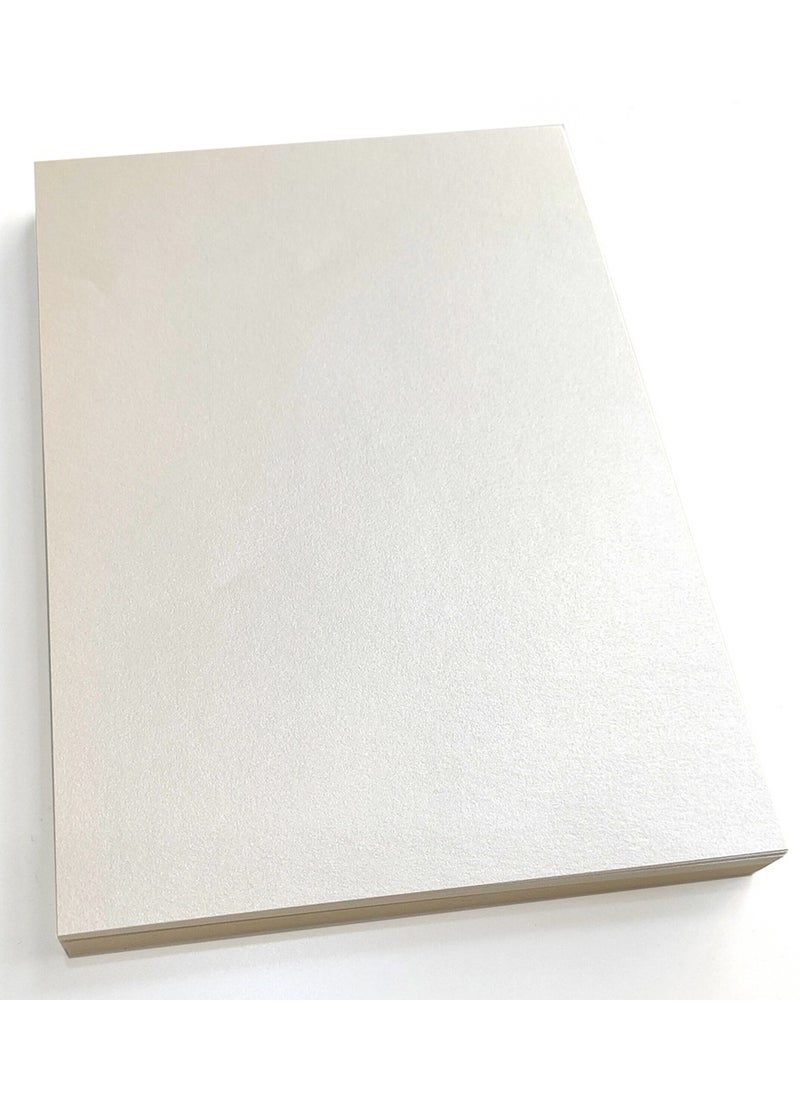 firstnock A5 Ice Gold Paper Ivory Finish | 120 GSM Wedding Invitations & Gift Notes, 50 Sheets  - Image 2