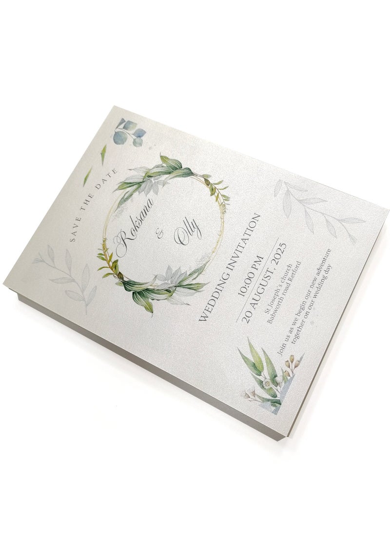 firstnock A5 Ice Gold Paper Ivory Finish | 120 GSM Wedding Invitations & Gift Notes, 50 Sheets  - Image 3