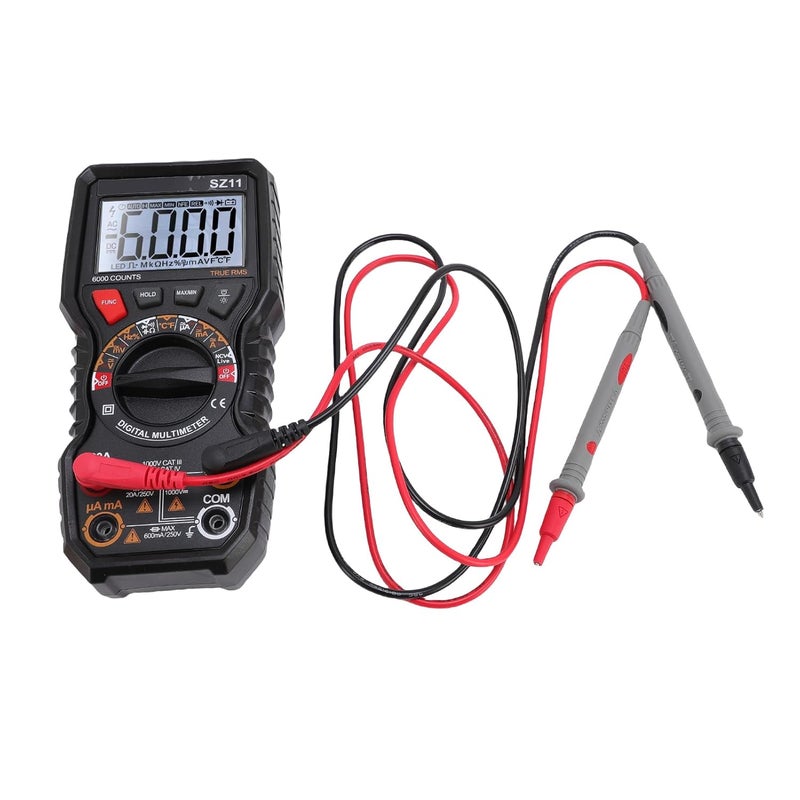 Digital Multimeter 6000 Counts AutoRanging Voltage Tester with Flashlight for Electronics Repair Handheld Multimeter with Temperature Measurement ABSDC Material - Image 1