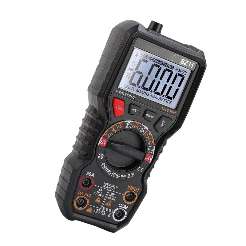 Digital Multimeter 6000 Counts AutoRanging Voltage Tester with Flashlight for Electronics Repair Handheld Multimeter with Temperature Measurement ABSDC Material - Image 5