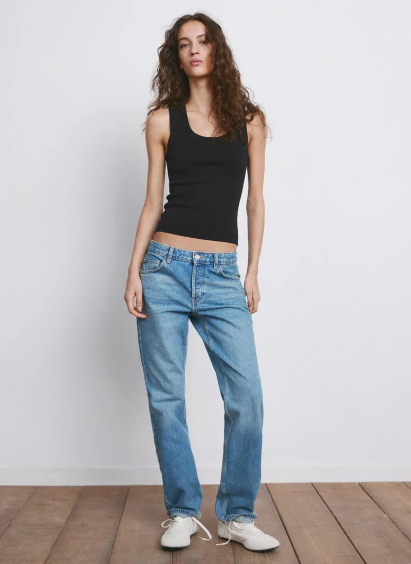 مانجو Round-neck knitted top