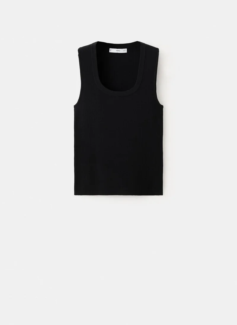 مانجو Round-neck knitted top