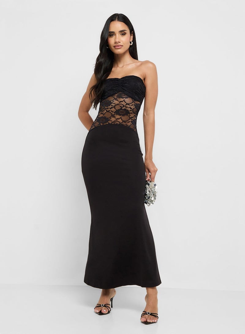 جينجر فستان دانتيل بفتحات جانبية - Image 5