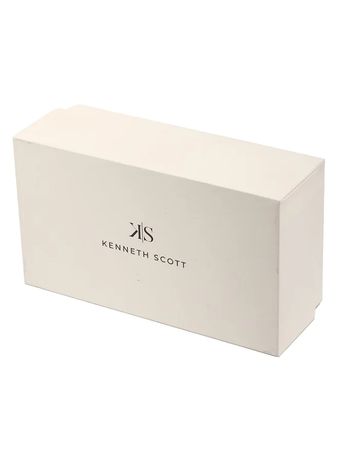 KENNETH SCOTT Men's Genuine Leather Analog Watch K23053-RLDW - 41 mm