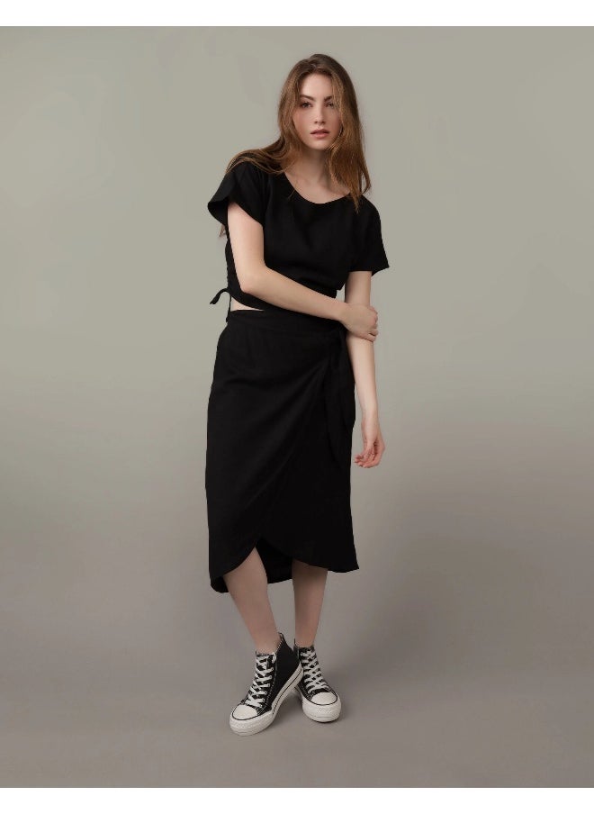 امريكان ايجل Crew Neck Ruched Top  - Image 1