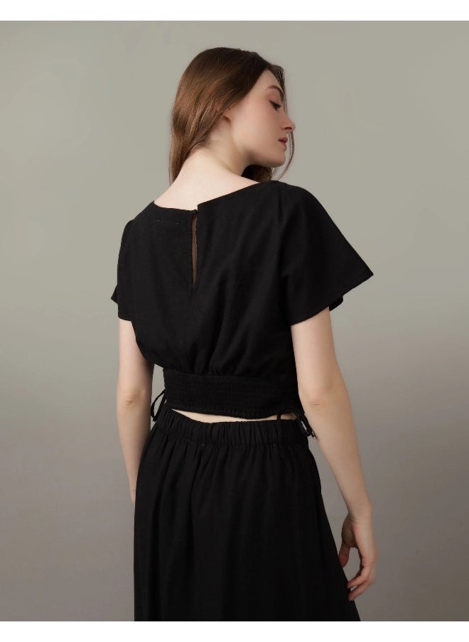 امريكان ايجل Crew Neck Ruched Top  - Image 2