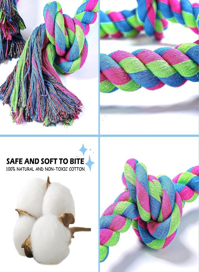 PETZLUV Dog Rope Toy Pack of 2 - 5 Knot Heavy Duty Chew Toys for Aggressive & Power Chewers, Interactive Tug of War Dog Toy with Balls & Handle, Durable Multicolor - Image 2