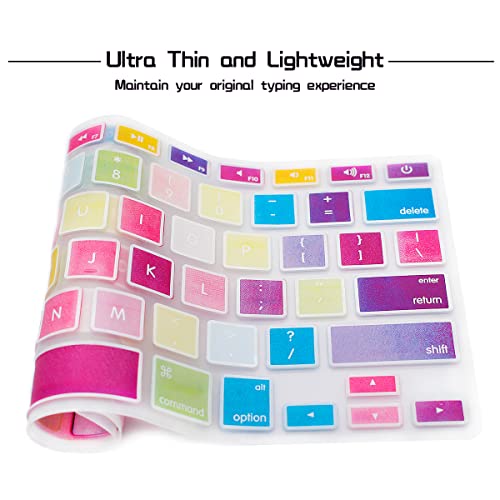 HRH Silicone Keyboard Cover Skin for MacBook Air 13,for MacBook Pro 13/15/17 (with or w/Out Retina Display, 2015 or Older Version),for iMac Older USA Layout,Light Pink - Image 5