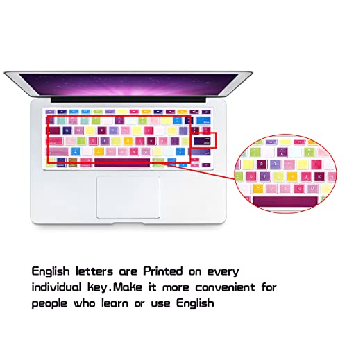 HRH Silicone Keyboard Cover Skin for MacBook Air 13,for MacBook Pro 13/15/17 (with or w/Out Retina Display, 2015 or Older Version),for iMac Older USA Layout,Light Pink - Image 3
