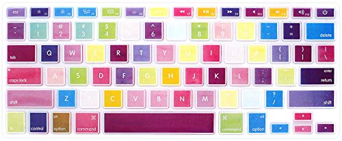 HRH Silicone Keyboard Cover Skin for MacBook Air 13,for MacBook Pro 13/15/17 (with or w/Out Retina Display, 2015 or Older Version),for iMac Older USA Layout,Light Pink - Image 1