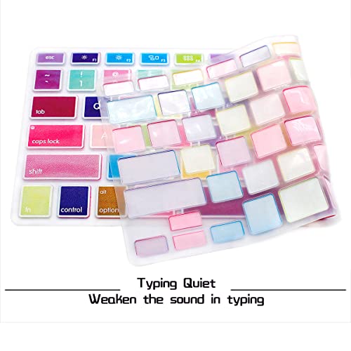 HRH Silicone Keyboard Cover Skin for MacBook Air 13,for MacBook Pro 13/15/17 (with or w/Out Retina Display, 2015 or Older Version),for iMac Older USA Layout,Light Pink - Image 4