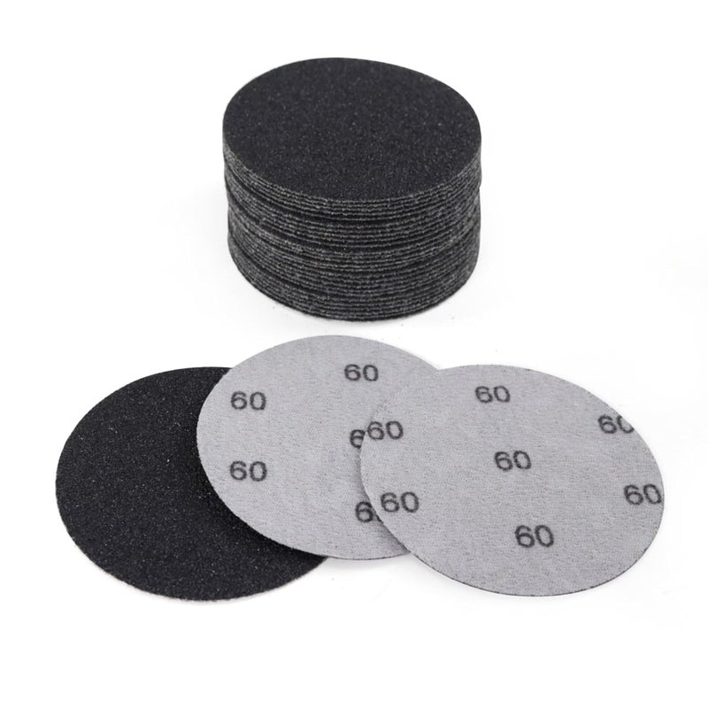 MAXMAN 30 قطعة أقراص صنفرة 3 بوصة، 60 حبيبة، ورق صنفرة سيليكون كربيد احترافي، للتلميع الرطب والجاف للأخشاب، المعادن، الطلاء، تلميع السيارات - Image 1