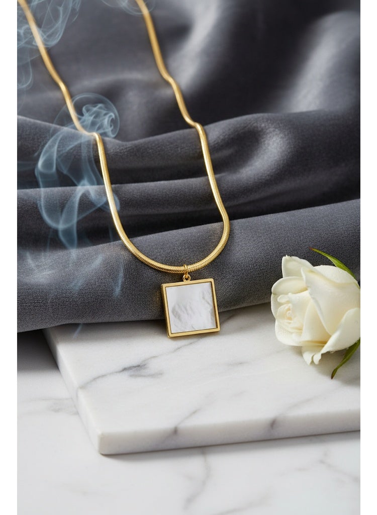 FLUFFY Women’s Necklace Square Geometric Pendant - Elegant Touch - Image 2