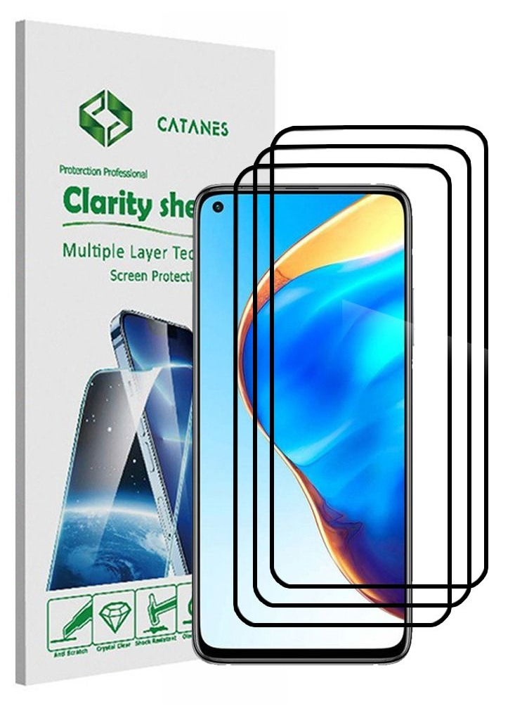 CATANES 3 Pack For Xiaomi Redmi K30S Screen Protector Tempered Glass Full Glue Back  - Image 1