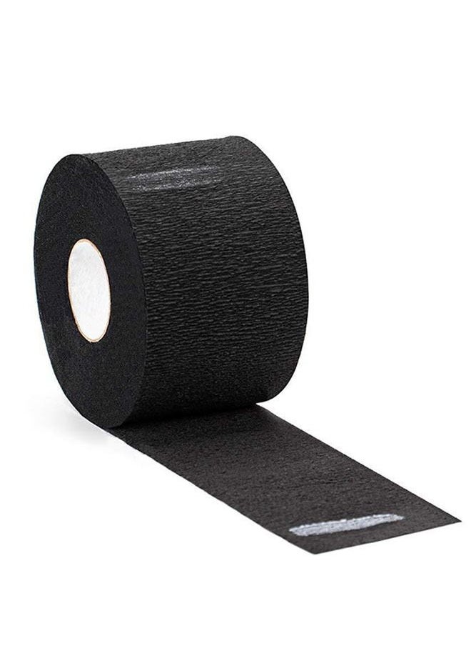 Ant 2 Rolls Professional Disposable Barber Paper Neck Strips, Hairdressing Stretchy Wrap & Neck Paper Tissue Roll for Salon Haircutting Barbershop Supplies, Salon Accessories (Black)  - Image 3