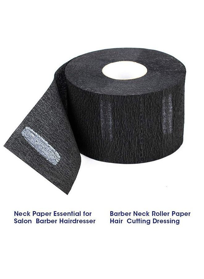 Ant 2 Rolls Professional Disposable Barber Paper Neck Strips, Hairdressing Stretchy Wrap & Neck Paper Tissue Roll for Salon Haircutting Barbershop Supplies, Salon Accessories (Black)  - Image 4