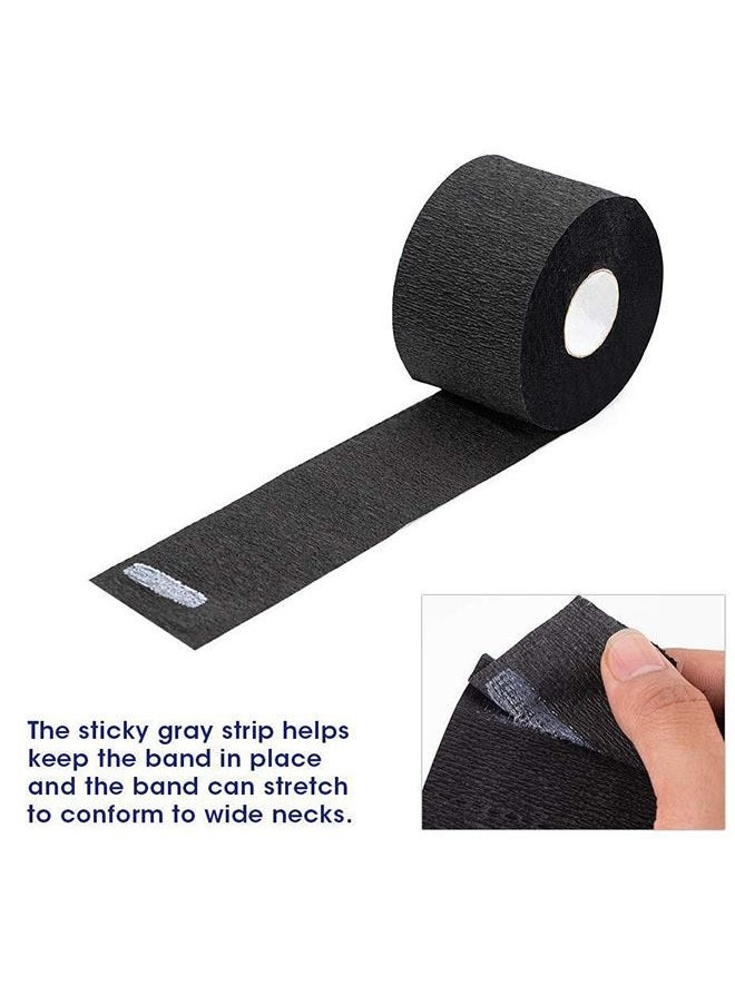 Ant 2 Rolls Professional Disposable Barber Paper Neck Strips, Hairdressing Stretchy Wrap & Neck Paper Tissue Roll for Salon Haircutting Barbershop Supplies, Salon Accessories (Black)  - Image 5