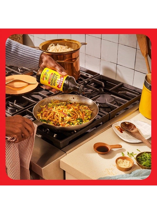 Bragg Liquid Aminos All Purpose Seasoning – Soy Sauce Alternative – Gluten Free, No GMO's, Kosher Certified, 16 ounce - Image 5