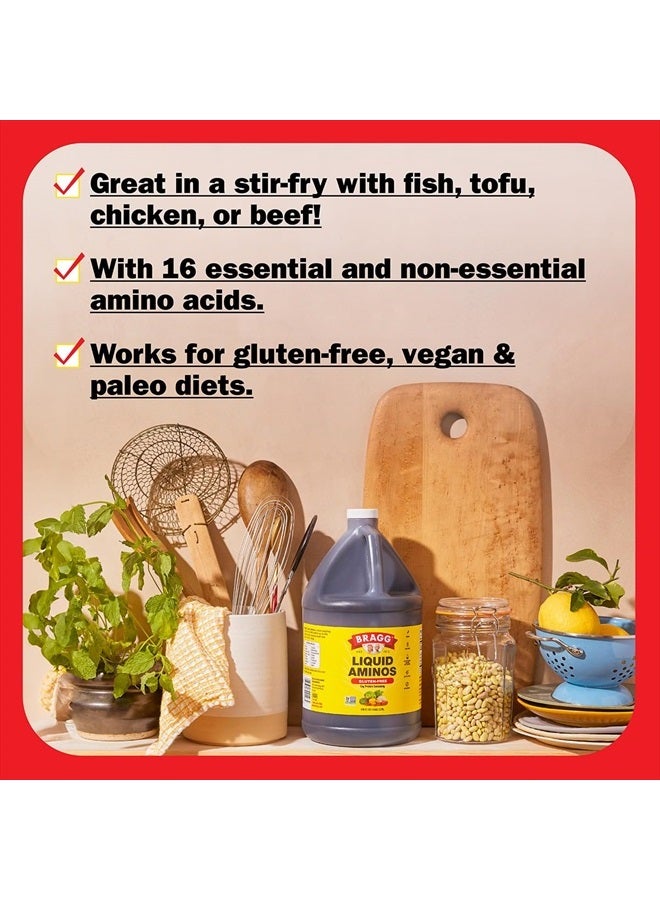 Bragg Liquid Aminos All Purpose Seasoning – Soy Sauce Alternative – Gluten Free, No GMO's, Kosher Certified, 16 ounce - Image 3