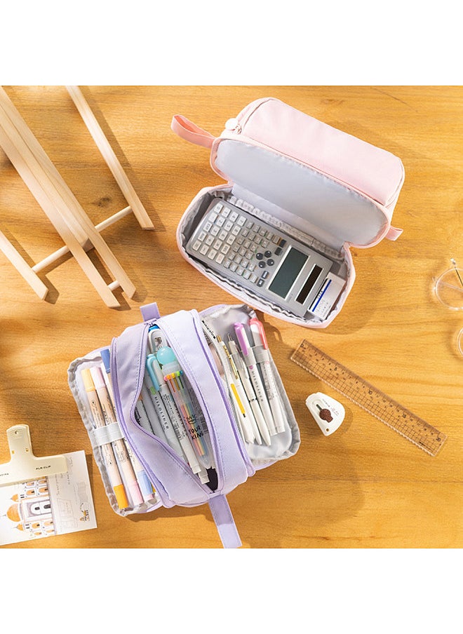 Generic - Cute Pencil Pouch Large Capacity Pencil Case Durable and Easy to Clean Stationery Zipper Pocket with Easy Grip Handle Perfect - Image 1