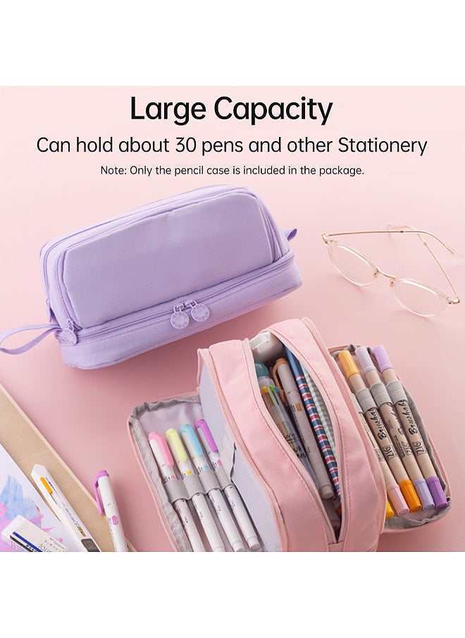 Generic - Cute Pencil Pouch Large Capacity Pencil Case Durable and Easy to Clean Stationery Zipper Pocket with Easy Grip Handle Perfect - Image 1