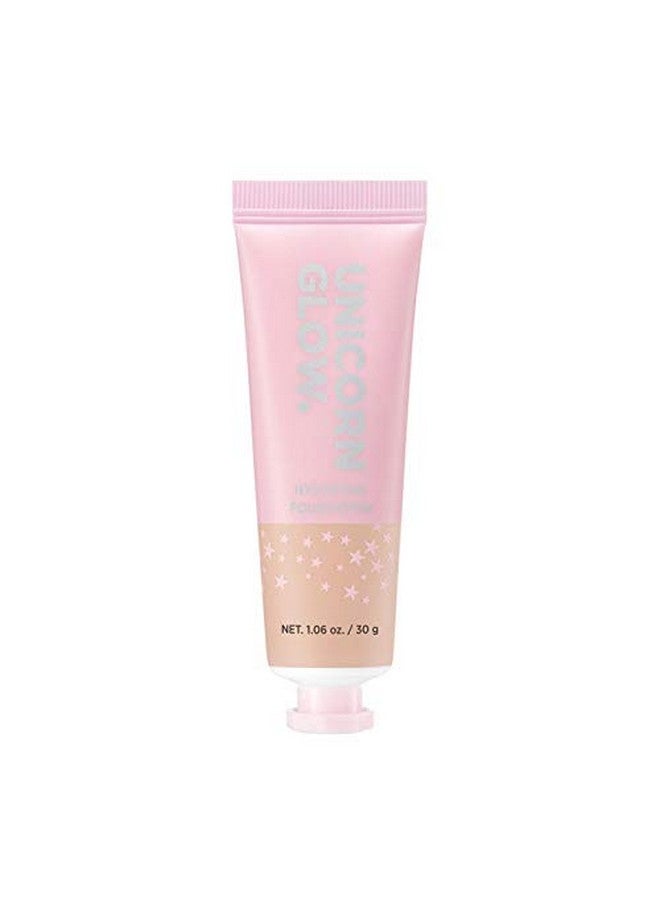 UNICORN GLOW Hydrating Foundation 2 Light Vanilla Collagen Serum + Hyaluronic Acid + Ceramide Antiaging - Image 2