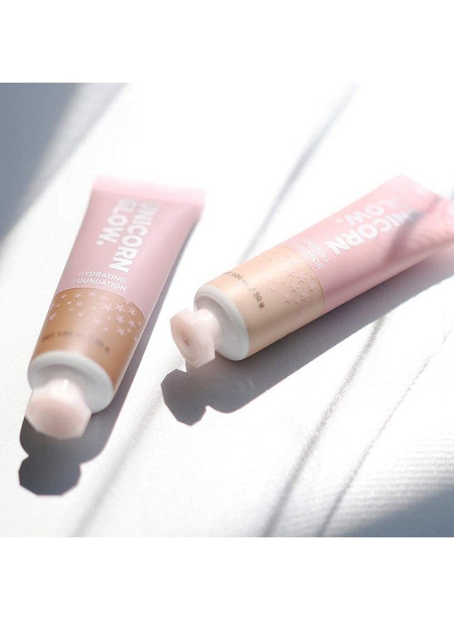 UNICORN GLOW Hydrating Foundation 2 Light Vanilla Collagen Serum + Hyaluronic Acid + Ceramide Antiaging - Image 5