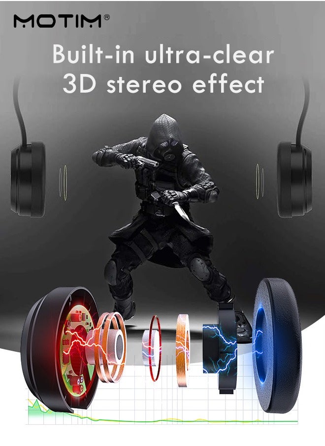 Motim - VR Headset + Y1 Joystick, 3D VR Virtual Reality Headset for Movies and Games, Thousand Magic Mirror, An-ti Bluelight VR Glasses Goggles Helmet, Adjustable Pupil Object Distan for Smartphone - Image 1