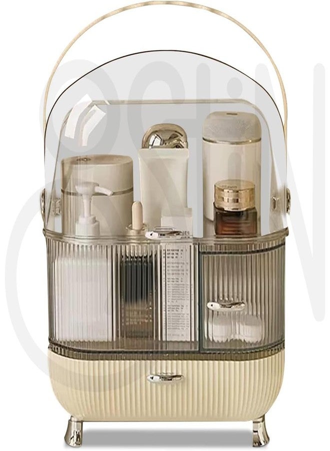 Ritmo منظم مكياج ريتومو، علبة عرض مستحضرات التجميل مع صندوق تخزين من طبقتين ومنظمات للعناية بالبشرة لسطح الحمام، وطاولة الزينة في غرفة النوم، والسفر. - Image 1