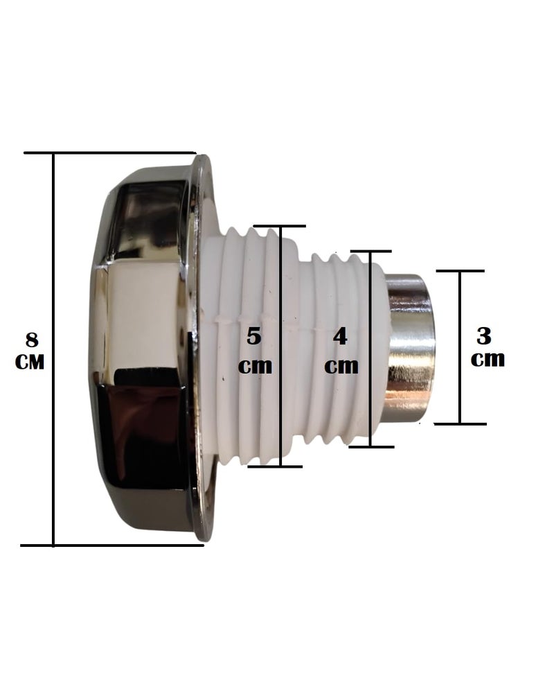 Rasikvar Anti Overflow Water Floor Drain with Easy Connector for Washing Machine Outlet Pipe Deodorant Joint Elbow for Pipe Silver ABS Rubber L Shape - Image 3