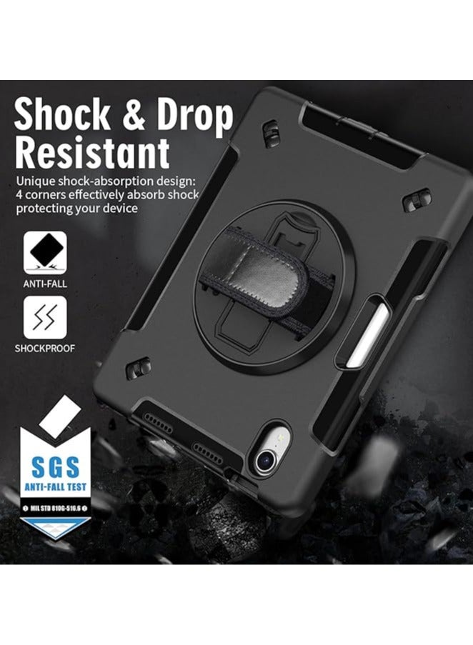 Kids Protective Case for iPad Mini 7 A17 Pro, iPad Mini 7th/6th Generation (2024/2021) Shockproof Rugged Cover with Kickstand/Hand Strap for iPad Mini 7 - Image 4