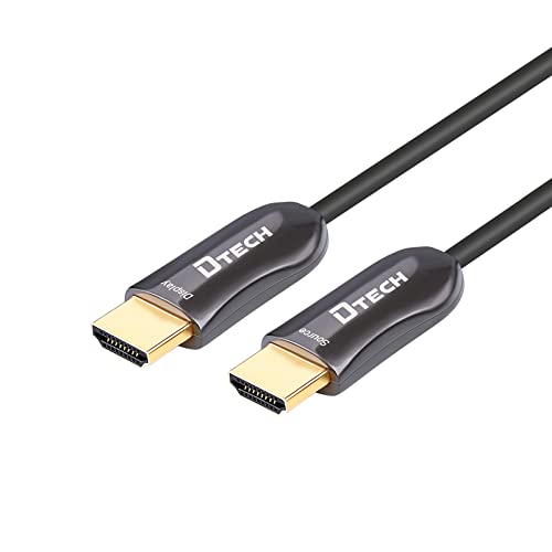 DTech Ultra Slim 150 Feet Fiber Optic HDMI 2.0 Cable 4K 60Hz 18Gbps for in-Wall Installation 150ft Projector Laptop Computer Monitor TV Camera (46 Meters) - Image 1