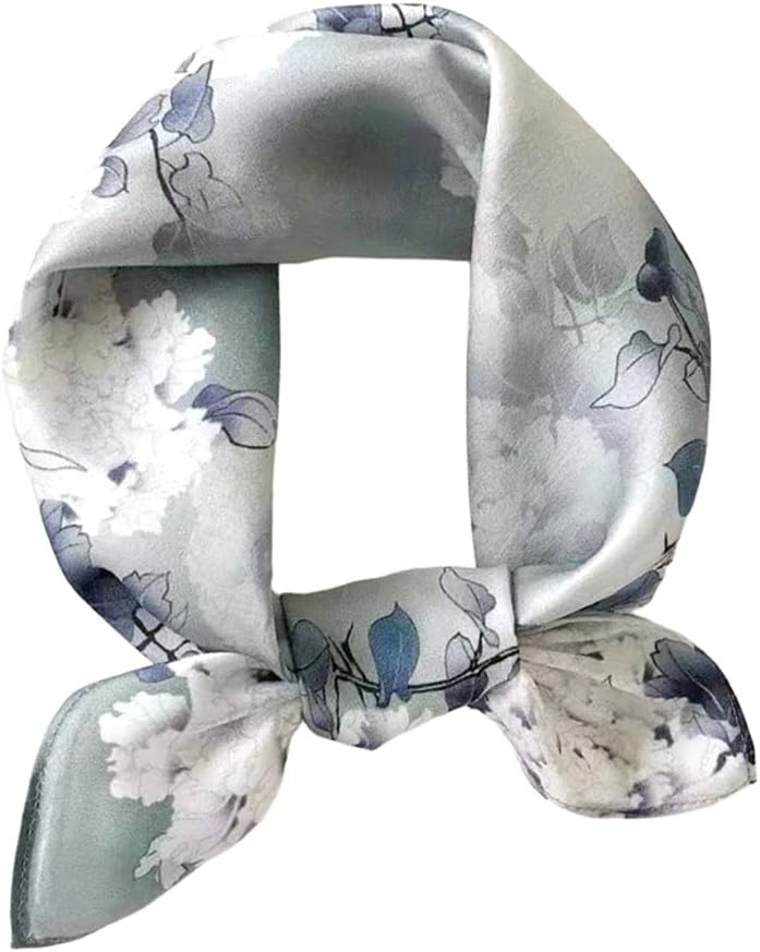 MEISEE Mulberry Silk Scarfs Women Small Square Scarf 21" x 21" Breathable Lightweight Neckerchief Headscarf - Image 1