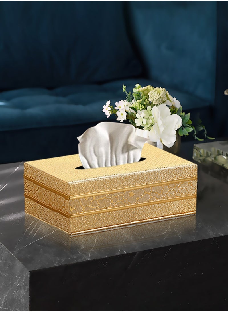 Beirui - Paper Towel Box, Leather Tissue Box, Toilet Tissue Organiser, Suitable for Multi-scene Use, Suitable for Bathroom, Living Room, Dining Room, Kitchen, Room 23 * 12 * 8.5 CM - Image 1