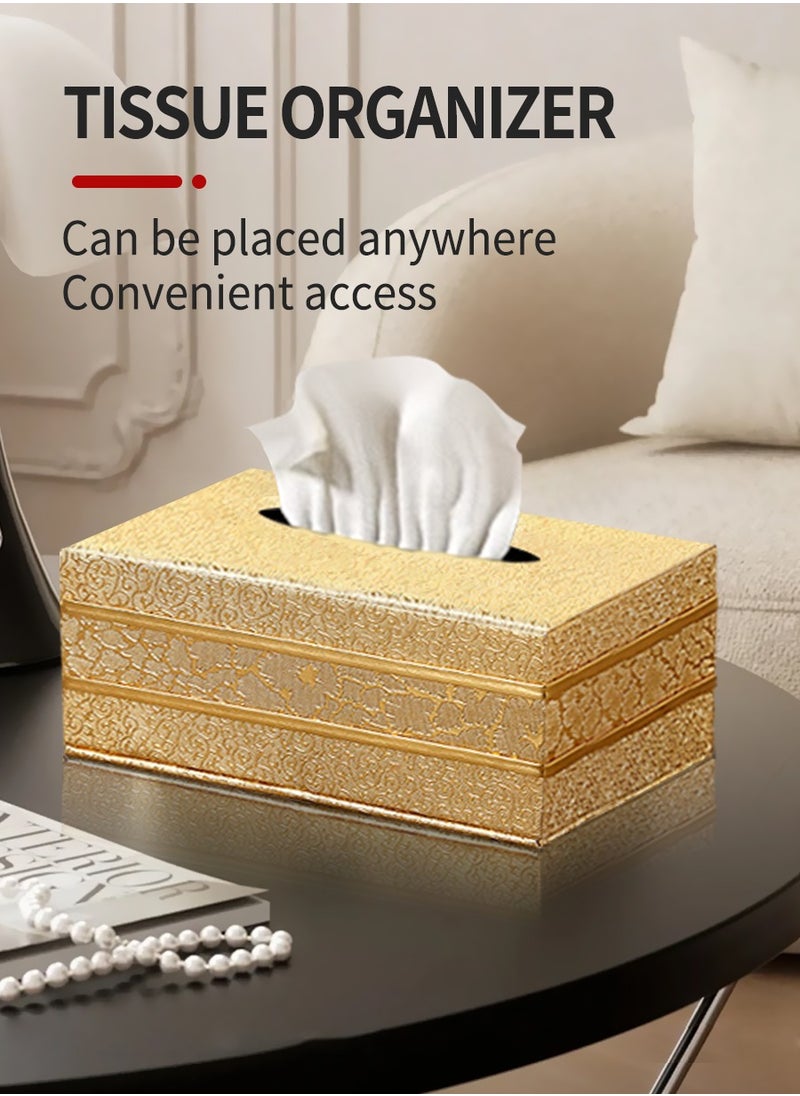 Beirui - Paper Towel Box, Leather Tissue Box, Toilet Tissue Organiser, Suitable for Multi-scene Use, Suitable for Bathroom, Living Room, Dining Room, Kitchen, Room 23 * 12 * 8.5 CM - Image 1