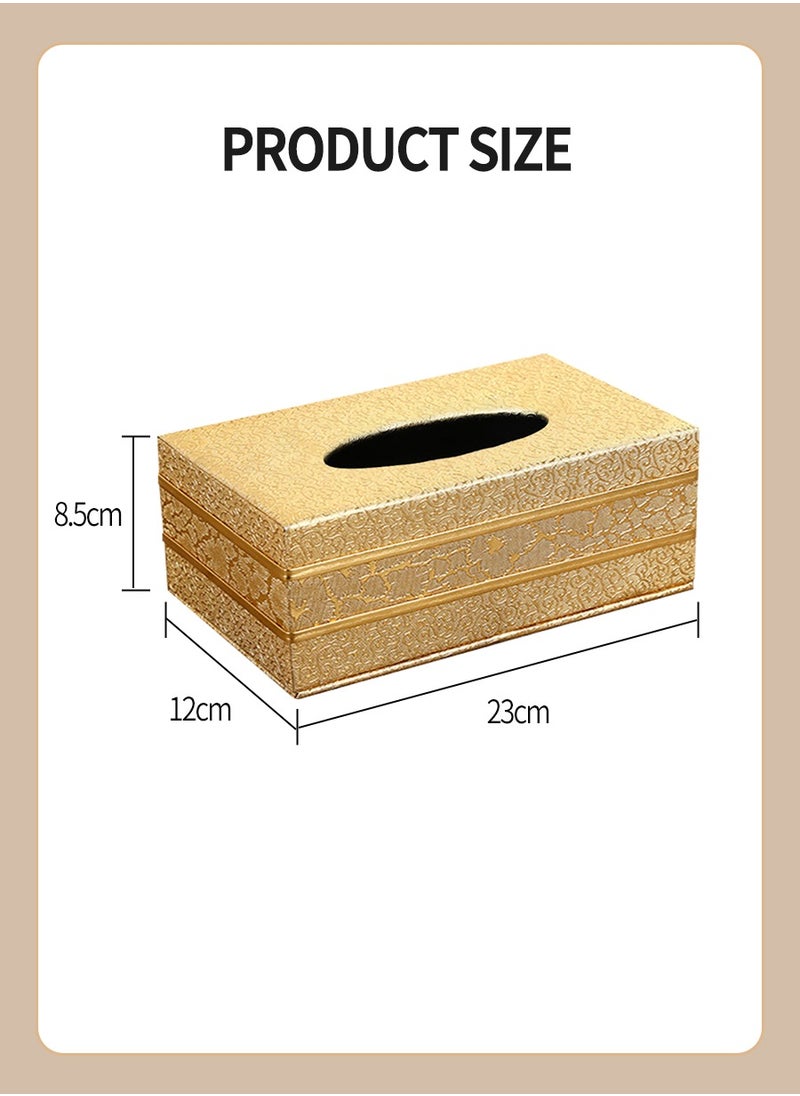 Beirui - Paper Towel Box, Leather Tissue Box, Toilet Tissue Organiser, Suitable for Multi-scene Use, Suitable for Bathroom, Living Room, Dining Room, Kitchen, Room 23 * 12 * 8.5 CM - Image 1
