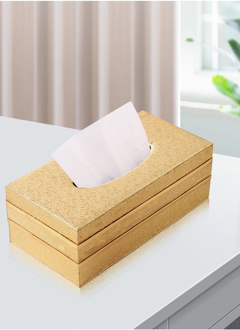 Beirui - Paper Towel Box, Leather Tissue Box, Toilet Tissue Organiser, Suitable for Multi-scene Use, Suitable for Bathroom, Living Room, Dining Room, Kitchen, Room 23 * 12 * 8.5 CM - Image 1