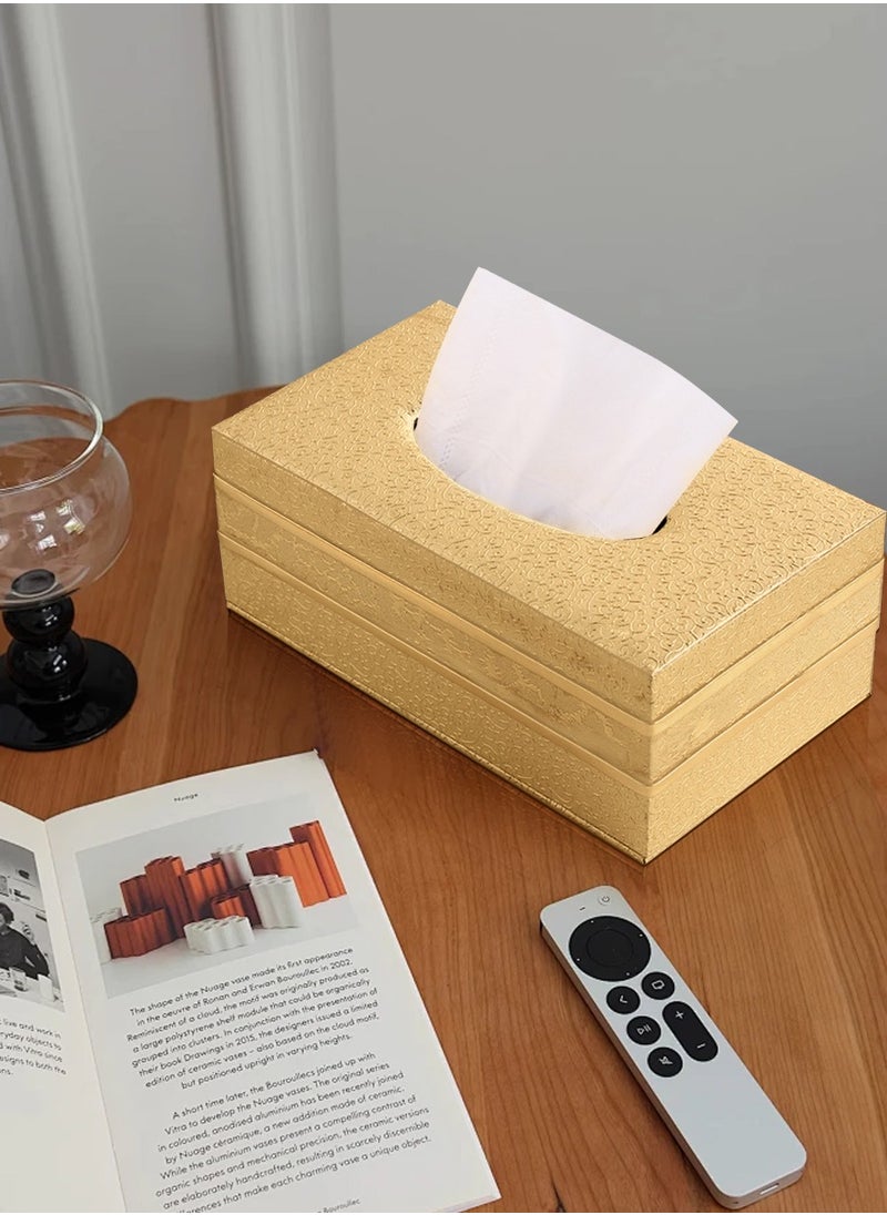 Beirui - Paper Towel Box, Leather Tissue Box, Toilet Tissue Organiser, Suitable for Multi-scene Use, Suitable for Bathroom, Living Room, Dining Room, Kitchen, Room 23 * 12 * 8.5 CM - Image 1