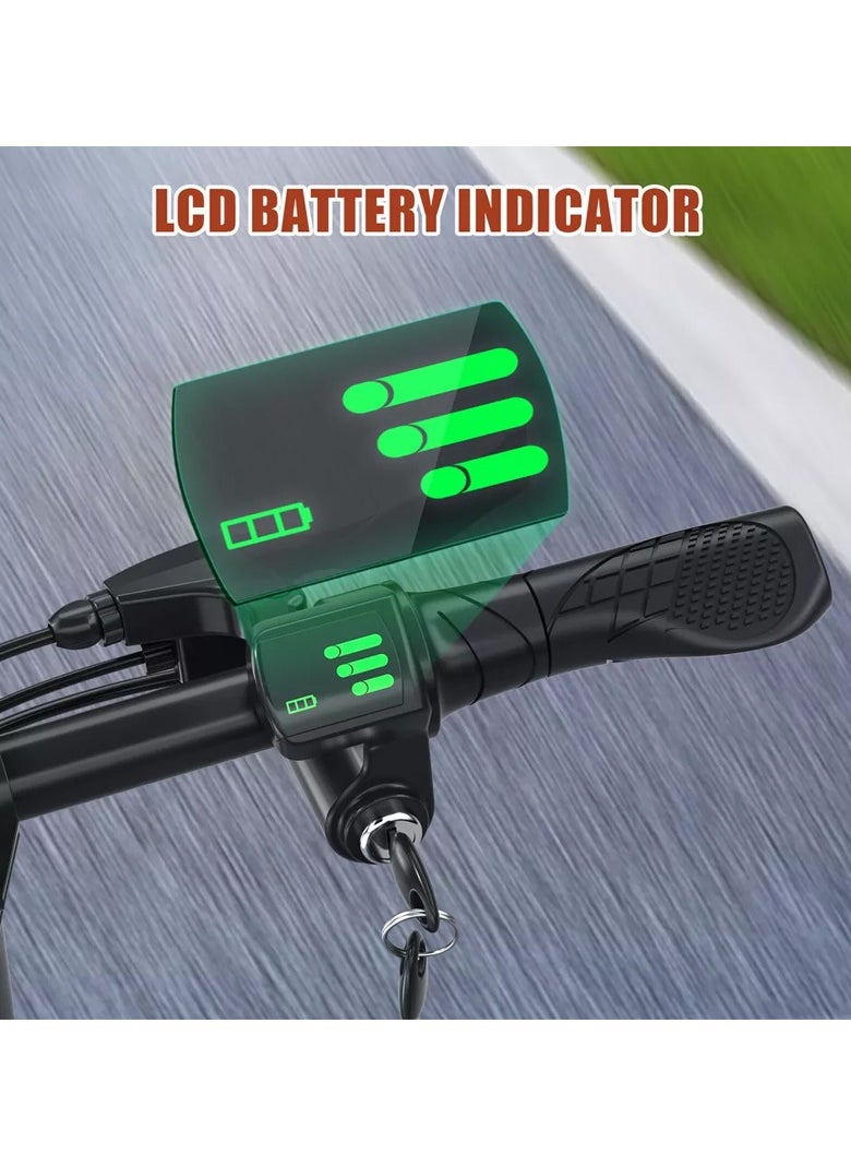 Wind Horse - Premium Foldable Electric Scooter with Seat and Rear Basket, 450W Motor, 36V 8AH Battery, 25-35 KM/h Speed, Carbon Alloy Frame, 12.5 Inches Tires, Disk Brakes, Unisex Comfortable E-Scooter for Adults - Image 1